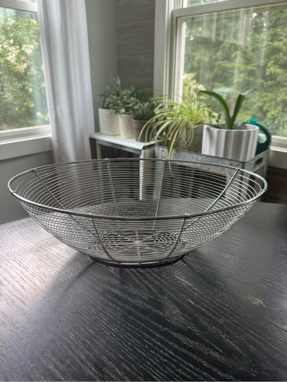Vintage MCM Oval Wire Basket
